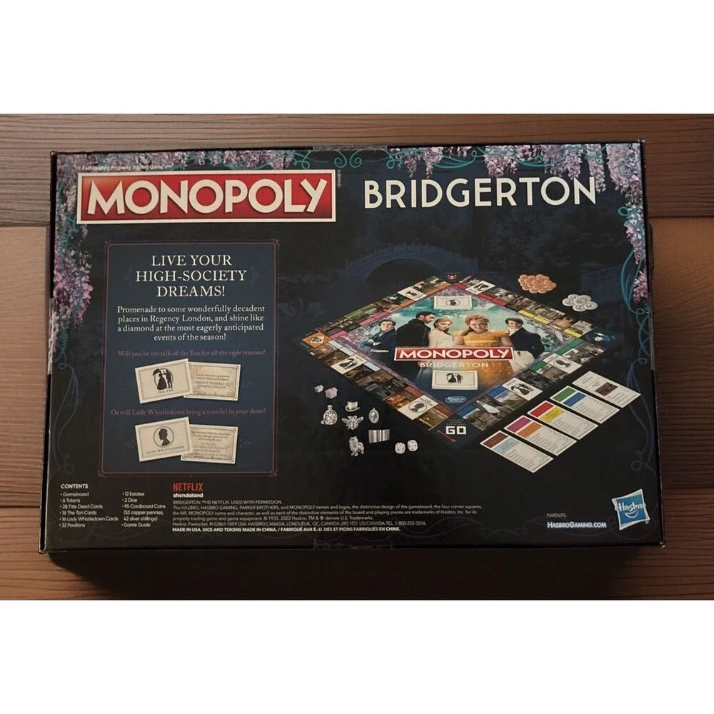 Monopoly Bridgerton  Edition Board Game (read)